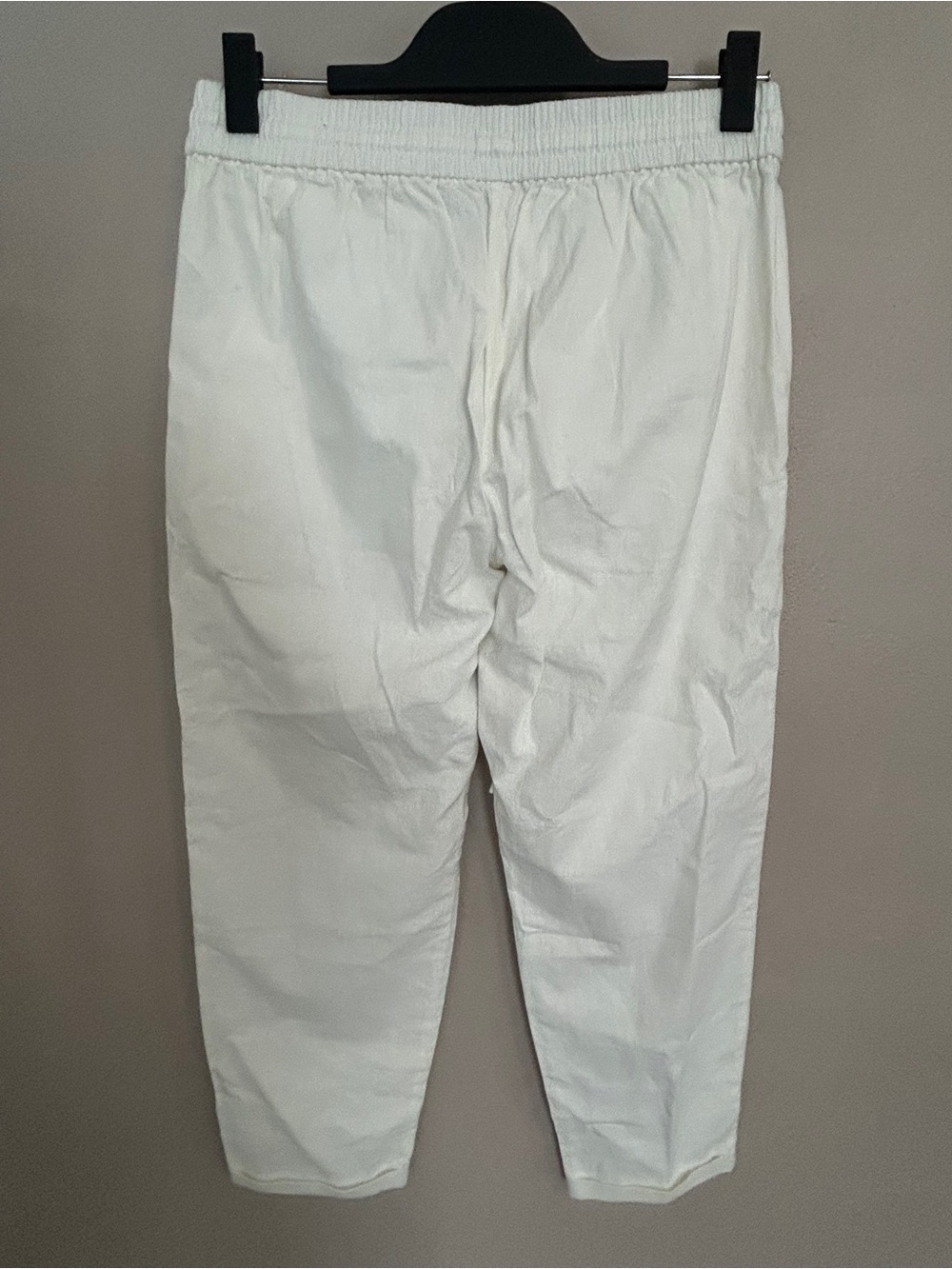 J. Crew White Straight-Leg Linen-Blend Pants NWT - Picture 2 of 4